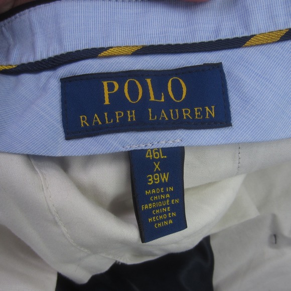 Polo Ralph Lauren Suit Mens 46Lx39W Navy Striped Modern Fit Jacket Pants 2 Piece - Picture 16 of 16